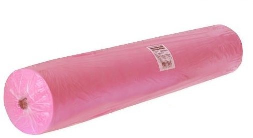 Простыни одноразовые в рулоне 70 на 200 см с перфорацией Розовые 100 штук