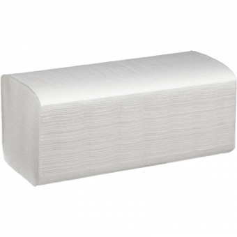 Полотенца бумажные листовые V(ZZ) сложения, 21х23 см,  белые, 200 штук