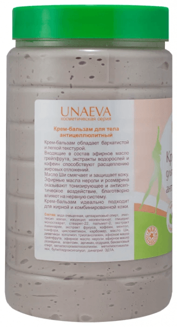 Антицеллюлитный крем-бальзам для тела Unaeva 750 мл Антицеллюлитный крем-бальзам для тела Unaeva 750 мл