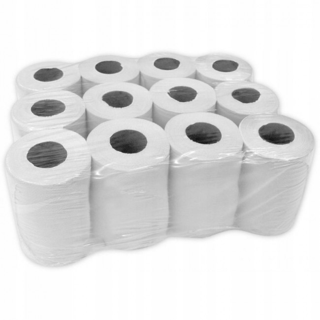 Полотенца бумажные в рулоне двухслойные с втулкой 12 рулонов по 300 штук