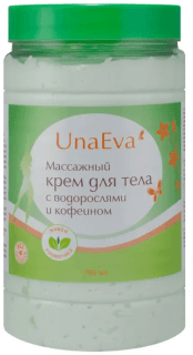 Массажный крем с кофеином и водорослями Unaeva 750 мл