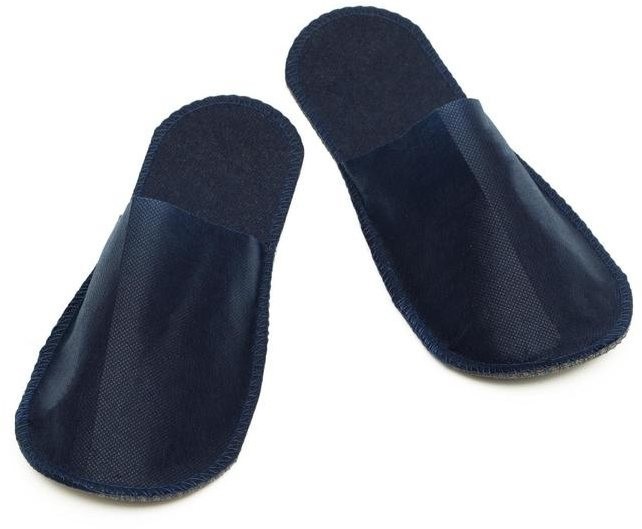 Одноразовые тапочки "Стандарт" с закрытым мысом, синие 50 пар (100 штук) Одноразовые тапочки "Стандарт" с закрытым мысом, синие 50 пар (100 штук)