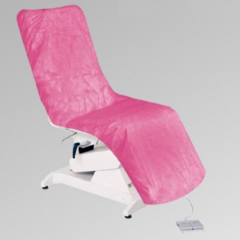 Чехол на кушетку нетканый 210 х 90 х 15 см розовый спанбонд 10 штук плотность 20г/м2