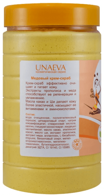 Медовый крем-скраб Unaeva 750 мл Медовый крем-скраб Unaeva 750 мл