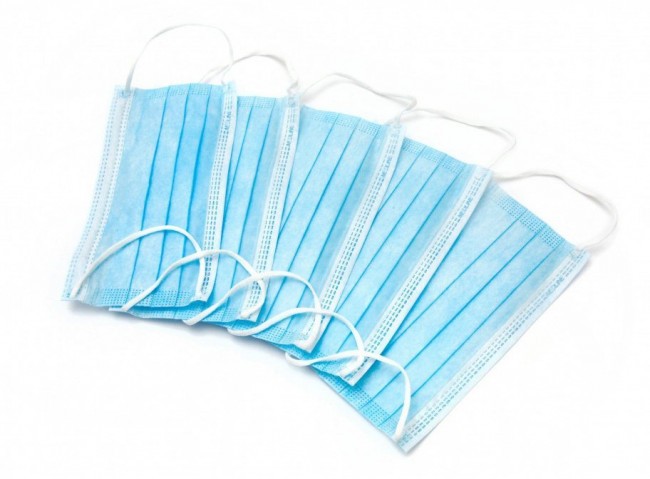Маски медицинские одноразовые SENSE Family, на резинках, трехслойные, голубые, 20 штук