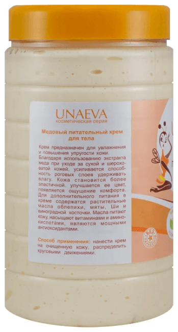 Медовый питательный крем для тела Unaeva 750 мл Медовый питательный крем для тела Unaeva 750 мл