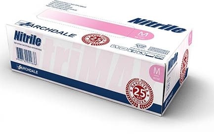 Nitrile, смотровые нитриловые перчатки, розовые, 100 штук Nitrile, смотровые нитриловые перчатки, розовые, 100 штук