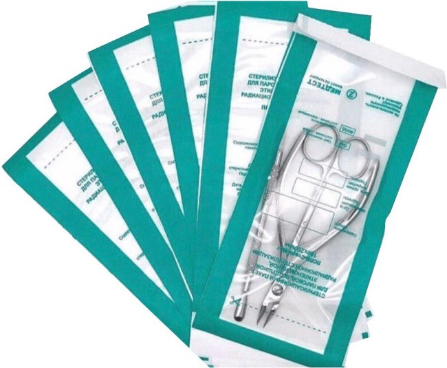 Крафт пакет для стерилизации и хранения инструментов самоклеящийся ПСПВ-СТЕРИМАГ 100х200 мм 100 штук