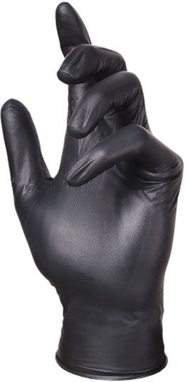 Adele, смотровые нитриловые перчатки, черные, 100 штук