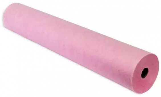 Простыни одноразовые ЛАЙТ в рулоне 70 на 200 см с перфорацией розовые 100 штук