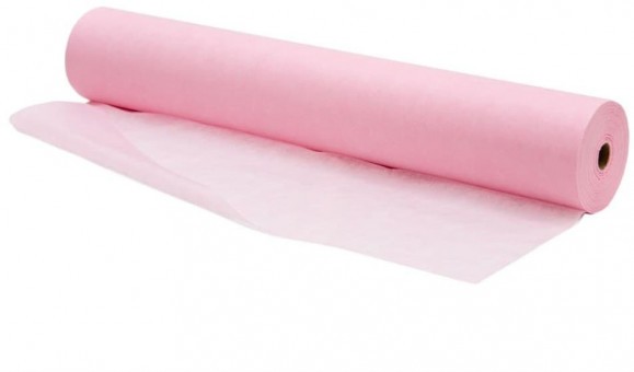 Простыни одноразовые в рулоне 80 на 200 см с перфорацией Розовые 100 штук