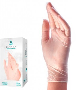 Перчатки виниловые SAF&TY нестерильные неопудренные 100 штук