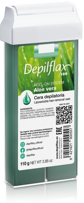Воск в картридже DepilFlax Алое Вера 110 мл