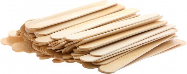 Шпатель деревянный для депиляции широкий 140 х 18 х 1,8 мм - 100 штук