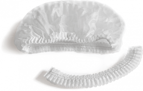 Одноразовые шапочки белые 100 штук