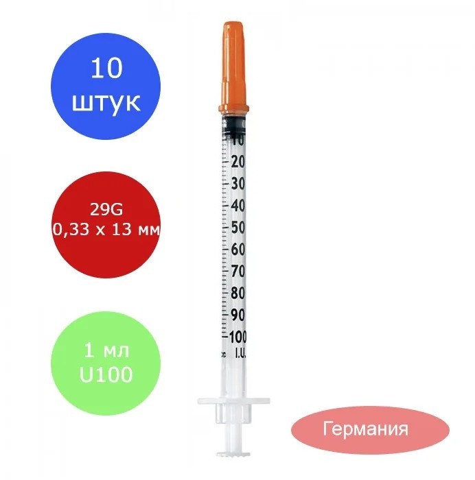 Инсулиновые Шприцы Купить 100 Шт