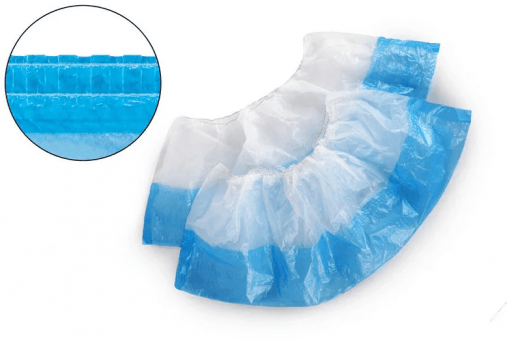 Бахилы двойные ПНД в евроблоке 14/14 мкр 750 пар Бахилы двойные ПНД в евроблоке 14/14 мкр 750 пар