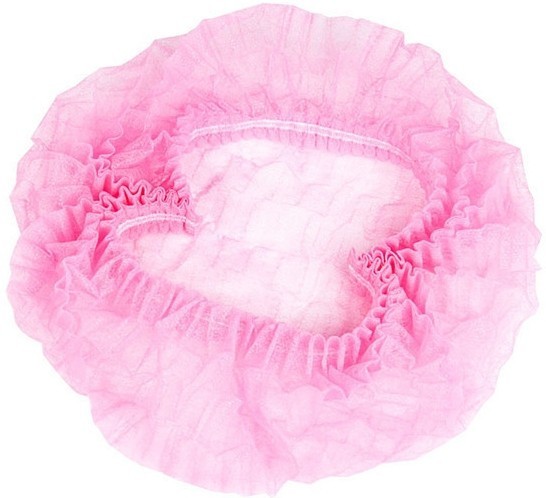 Одноразовые шапочки розовые 100 штук