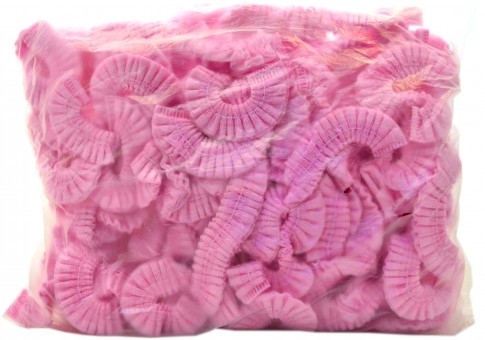 Одноразовые шапочки розовые 100 штук