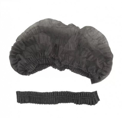 Одноразовые шапочки черные 100 штук