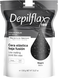 Depilflax 100 Black Film Wax Пленочный воск для депиляции в гранулах Черный 1000 грамм — 