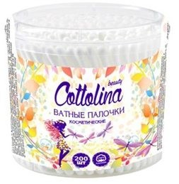 Ватные палочки Cottolina 1000 штук в банке (5 упаковок по 200 штук)