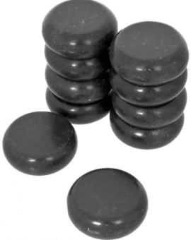 Камень для массажа из базальта круглый объемный 45*20 мм 8 штук